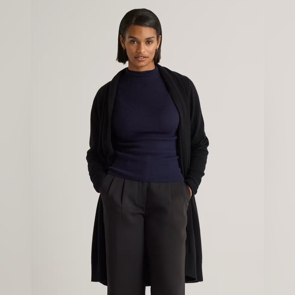 Quince Mongolian Cashmere Duster Cardigan Sweater